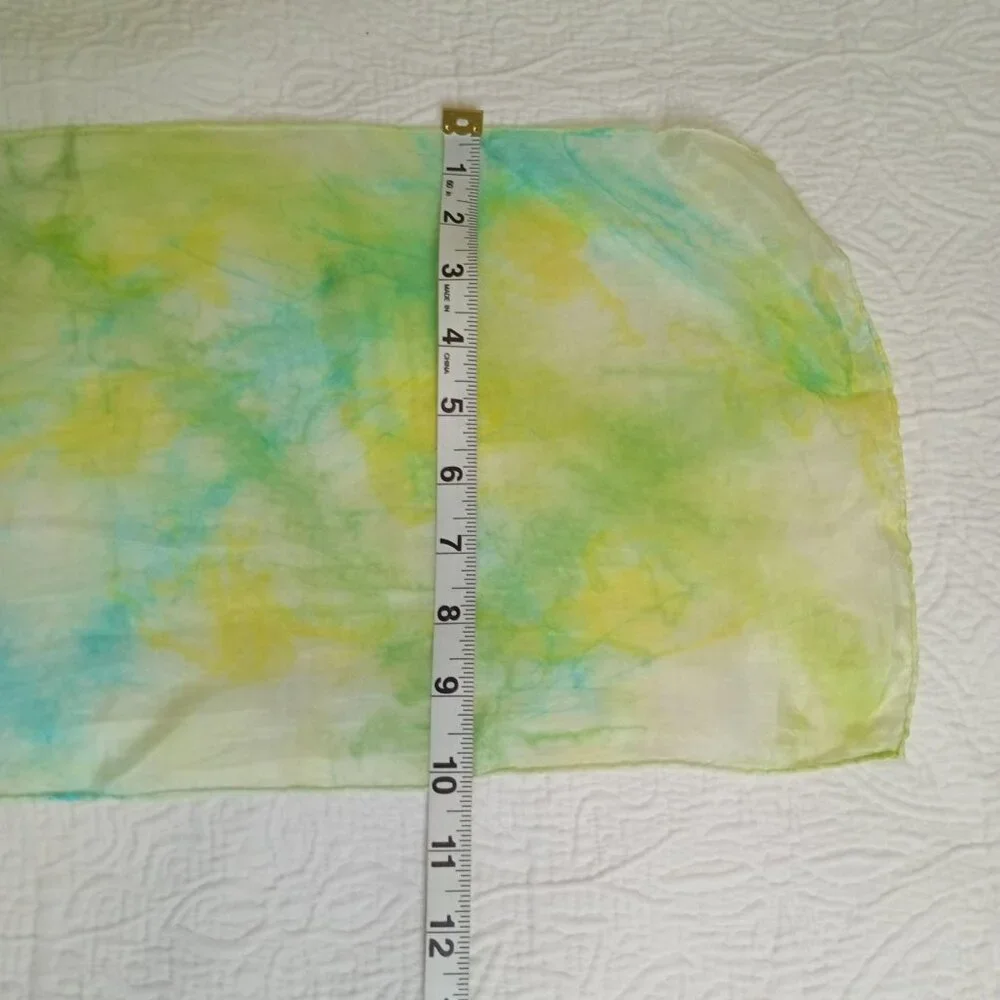 Handmade Tie-Dye Silk Scarves Multicolor Lightweight & Soft Elegant Styling - Picture 4 of 6